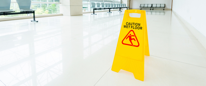 wet floor sign caution
